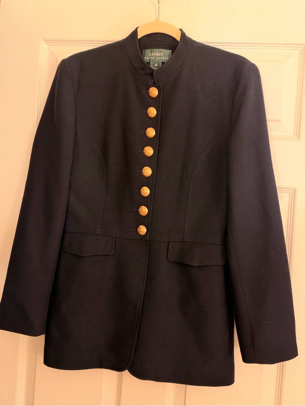 Vintage Lauren Ralph Lauren Green Label Wool Military Equestrian Blazer Size 8